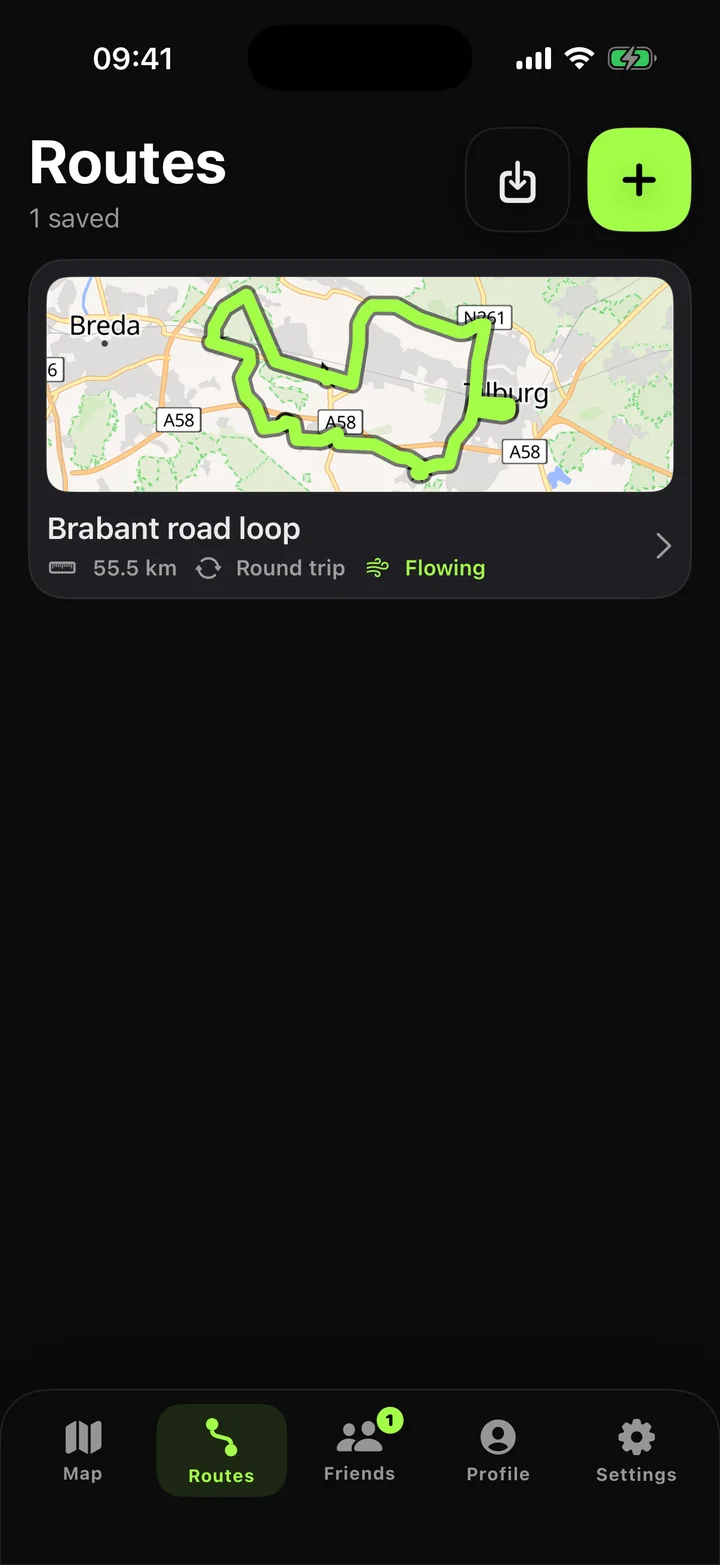 Routes and sharing